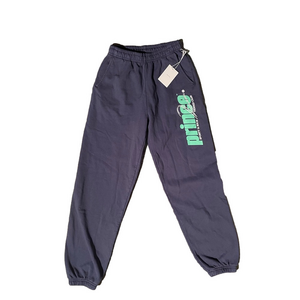 Sporty & Rich Dark Blue Sweatpants with White Logo